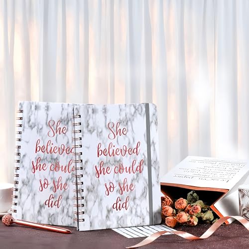 Frasukis Ruled Notebook/Journal - Spiral Notebook, 8.5" X 6.4" - color: black white