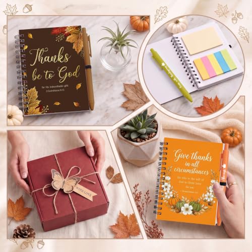 Fall Notebooks with Pens Bulk, 24 Sets, 5.5 x 4.7 Inch, Flower - color: Fall Flowers Religion
