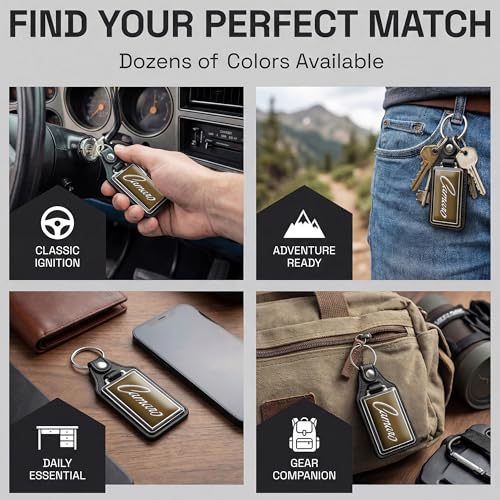 Brotherhood Car Key Chain for Camaro - Classic Models Keychain - color: Dark Brown - 69 Script