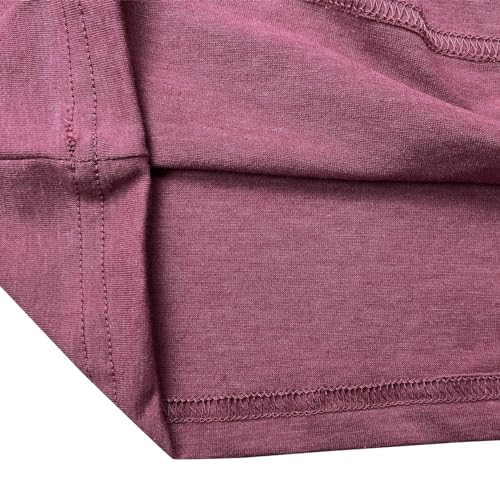 LOOKFACE Women Crewneck Casual Soft Tees Cute Graphic T Shirts - color: Wine Red, size: X-Large