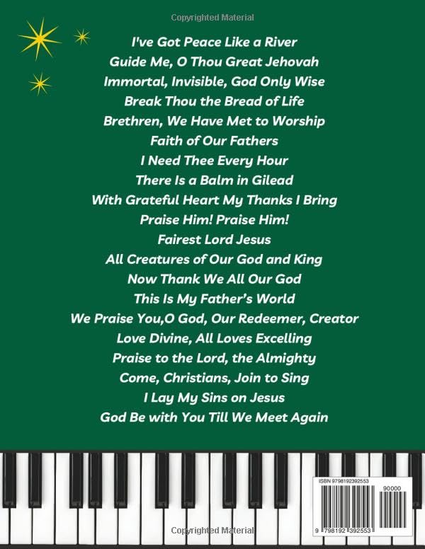 Sing & Play Hymns: Easy Piano Hymns for Advanced Beginner and Early Intermediate Pianists, Volume 2: Classic Christian Hymn Sheet Music Songbook for Worship, Church, and Home