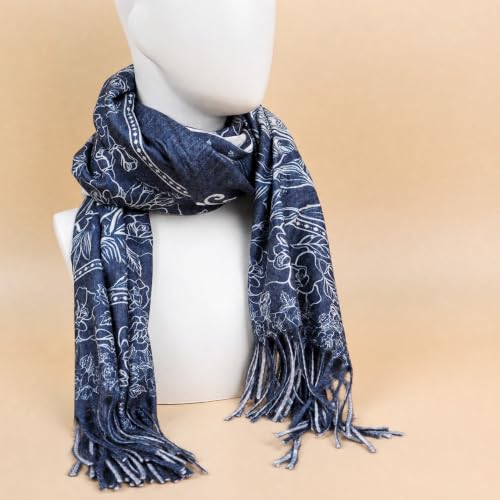 The Virgin Mary Bible Verse Shawls for Women, Catholic Christian Blanket Scarf Gifts or Mom Teacher Christmas - color: Blue