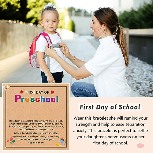 UPROMI To My Daughter/Granddaughter/Niece Bracelet Gifts for Girls - style: First Day of Preschool