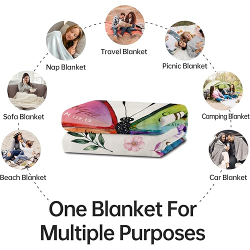 Christian Gifts for Women, Religious Blanket with Butterfly
