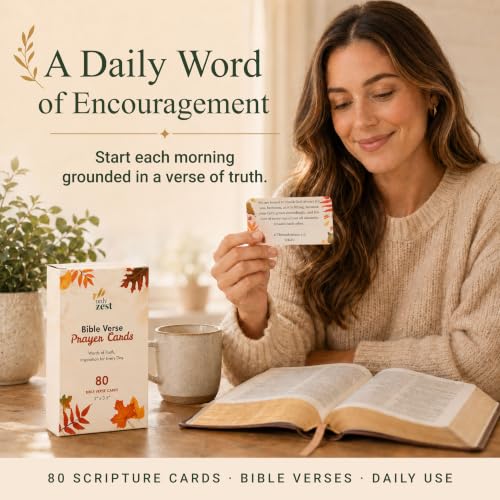 80 Unique Bible Verse Cards - Mini Scripture Cards for Women - color: Autumn