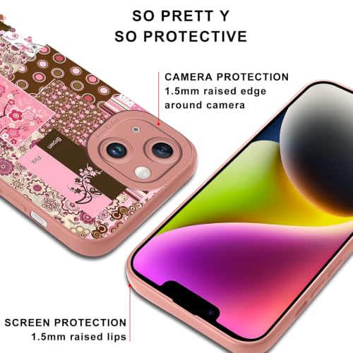 Floral Flowers Collage Phone Case for iPhone 14 Case Aesthetics Pattern Shockproof Soft Protective for Women Men Phone Cover Funda for iPhone 14 6.1 Inch - color: Floral Collage, size: for iPhone 14