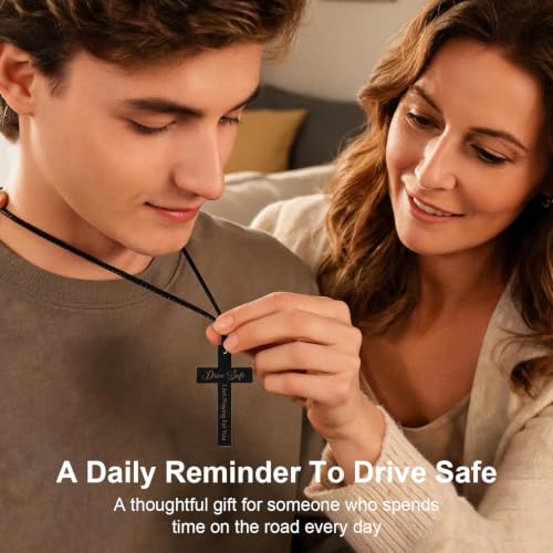 Drive Safe Cross Car Ornament, Christian Prayer Gift - color: Drive Safe