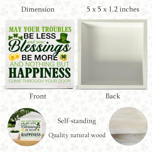 St. Patricks Day Decor, Rustic Irish Blessings Decorations - color: HAPPINESS01