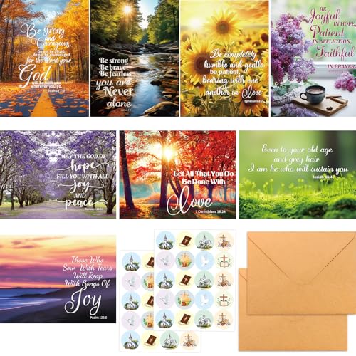 WorldBazaar Christian Greeting Cards 24 Pack Religious Card