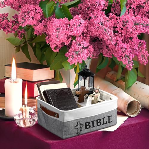 Marsui Christian Gifts for Women Bible Basket for Books, Bible Cross - style: Bible Cross