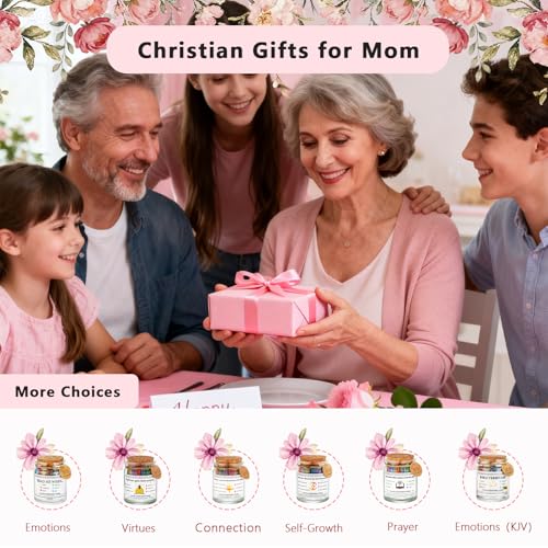 Emotional Bible Verse Jar for Mom-Mom Birthday Gifts from Daughters Sons - style: NIV Bible Emotions Jar for Mom