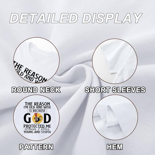 Christian Shirts for Men Jesus God Shirt Religious Bible Verse Tshirts Inspirational Faith Tee Graphic Funny Tees - color: White, size: XX-Large