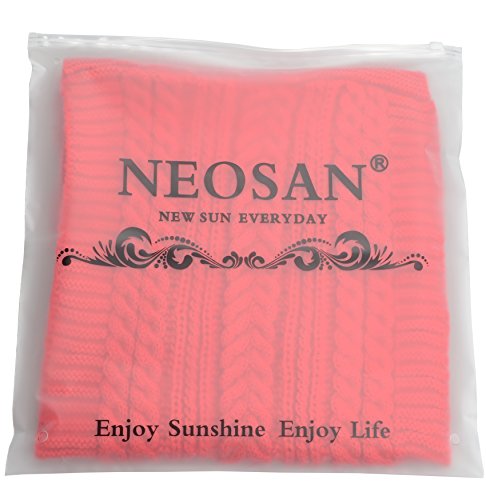 NEOSAN Womens Thick Ribbed Knit Winter Infinity Circle Loop Scarf - color: Crochet Red