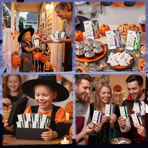 24 Set Halloween Gifts Bulk Mini Flashlights with Card Party Favors - color: Halloween-24 Set