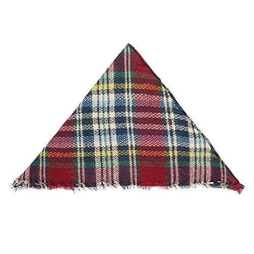 American Trends Scarfs for Women Winter Triangle Scarf Classic Plaid Warm Scarf Soft Scarves Knitted Wrap Shawl - color: Triangle Striped Burgundy & Beige