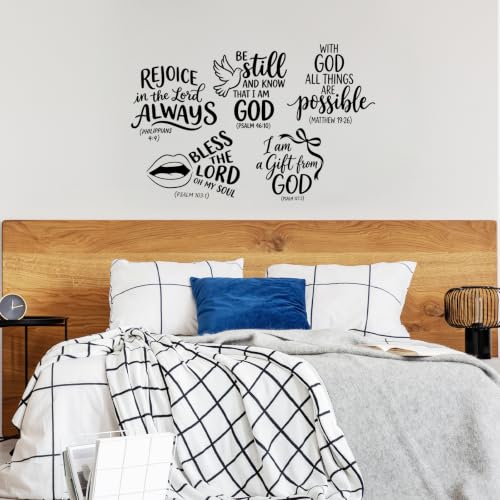 8Pcs Assorted Inspirational Bible Verse Vinyl Wall Stickers