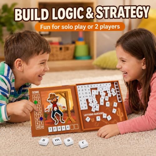 TRAVOFUN Magnetic Hangman Game | Travel Games for Kids Ages 4-8 - style: Hangman Game