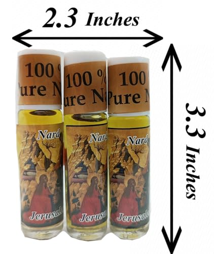Zuluf Nard Anointing Oil Set of 3 – Holy Land Blessing Oil from Jerusalem Israel, Biblical Prayer & Worship Oil Christian Church Gift for Pastors, Priests, Rabbi & Clergymen
