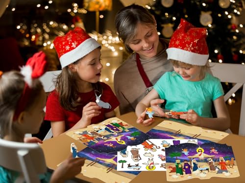 FaCraft Christmas Nativity Craft Stickers Religious Self-Adhesive Craft - color: Multi-2