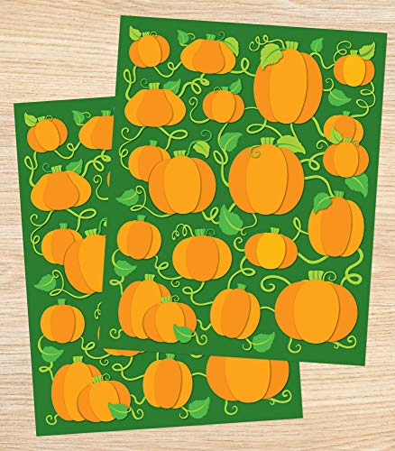 Carson Dellosa Pumpkin Stickers, 96 Pumpkin Stickers for Kids, Thanksgiving Crafts, Pumpkin Craft, Reward Stickers, and Motivational Stickers, 6 Sheets of Halloween Stickers for Kids - style: Pumpkins