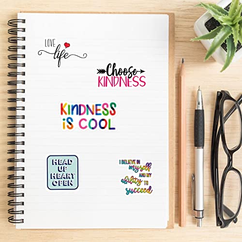 52Pcs Colorful Motivational Stickers, Inspirational Positive Affirmation Vinyl Decals, Waterproof Aesthetic Quote Stickers for Water Bottle, Laptop, Scrapbook, Journal, Diaries, Teens, Girls - color: Inspirational Sticker-4