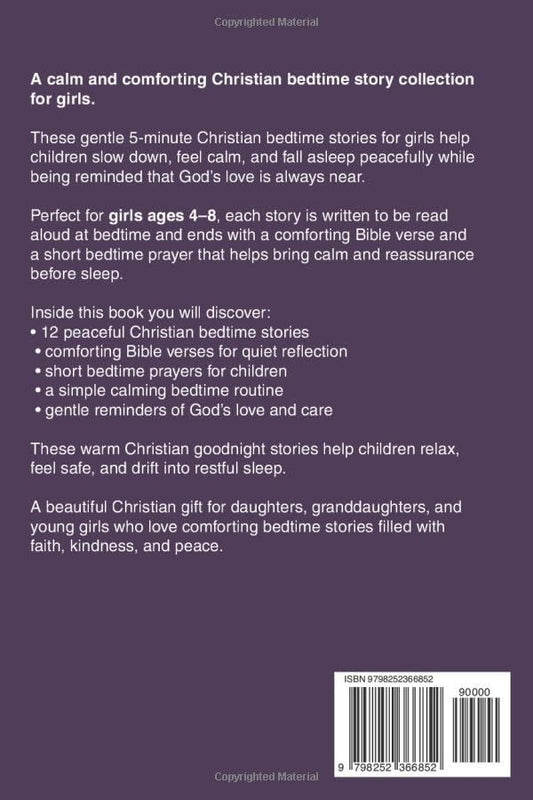 5-Minute Christian Bedtime Stories for Girls: God Loves You: 12 Calm Bible Stories About Courage, Kindness, Faith, and Peaceful Sleep
