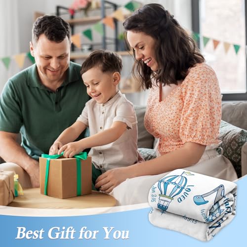 Baptism Gifts for Boys, Flannel Christening Blanket - 50" x 60" - color: Baptism for Boy