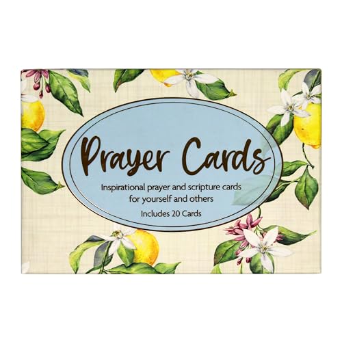 CrownJewlz Christian Bible Verse Prayer Cards, Lemon & Floral - style: Lemon & Floral