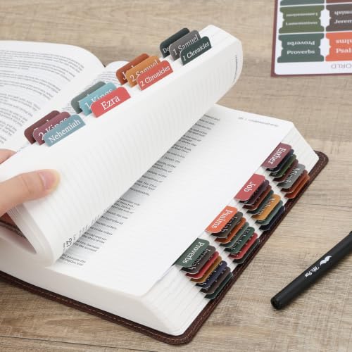 Mr. Pen- Bible Tabs, 90 pcs, Large Print Laminated Index Tabs for Women - color: New Boho