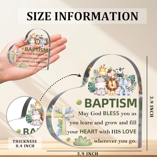 Christian Baptism Gifts for Newborn, Inspirational Godchild Decor Home, Baptism Gifts for Boys Girls, Religious Christening Confirmation Catholic Sign Decorations for Granddaughter Grandson - style: Baptism Sign 027