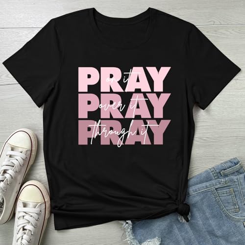 BLACKMYTH Graphic T-Shirts for Women Faith Shirts for Women - color: Black 03, size: Small