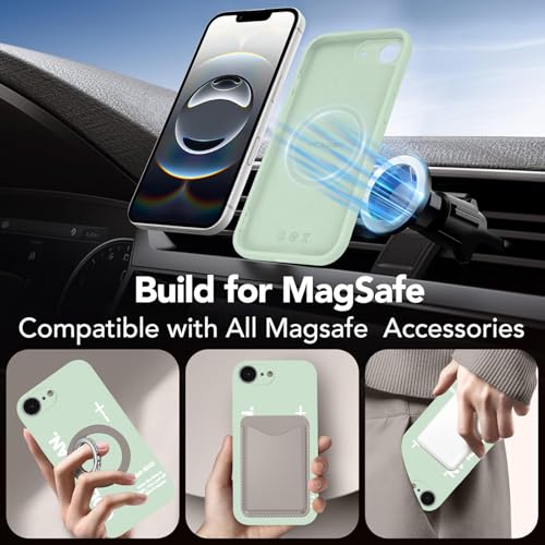 Magnetic Phone Case for iPhone 16e/iPhone 17e, Aesthetic Jesus Bible Verse Cross Pattern Print for Women Men, Compatible with Magsafe, Shockproof Soft Silicone Cover for iPhone 16e 6.1", Green - color: Green, size: iPhone 16e/iPhone 17e