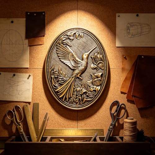 YHSOLAR Hummingbird Vintage Wall Art Bronze Walls Plaque for Hanging - color: Hummingbird