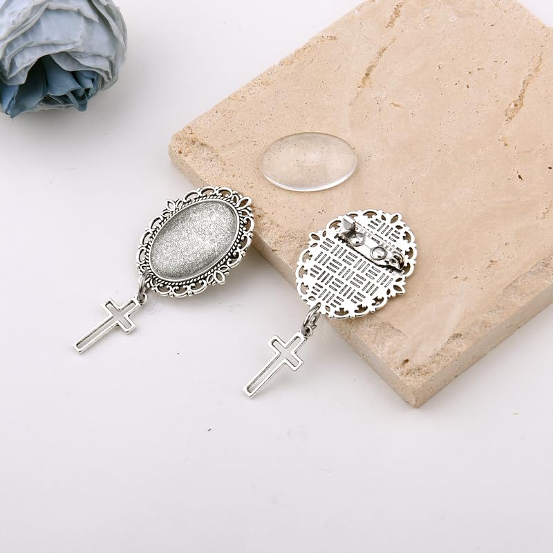 Wedding Double Picture Frame Brooch for Bride Grooms Boutonniece Pin for Wedding Bouquet - color: Color L