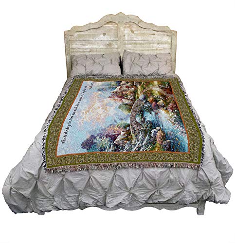Pure Country Weavers Springtime Glory Blanket by James Lee - This is The Day The Lord Has Made - Scriptures - Psalm 118:24 - Religious Gift Tapestry Throw Woven from Cotton - Made in the USA (72x54) - color: Psalm 118:24, size: 72" x 54"