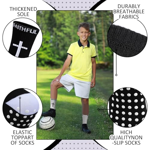 Glitopper 1 Set of Cross Socks Shin Guard Sleeves Shin Guard Straps with Bible Verse for Soccer Cup Soccer Party Favors Gifts Training Matches Basketball Football Grip Sports
