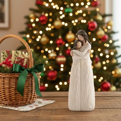 Mother and Daughter Figurines, Gifts for Mom, 9.8" H - style: Hugging Mom Daughter