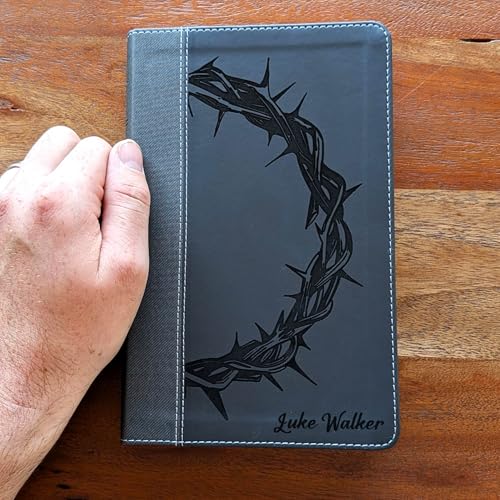 Personalized NIV Personal Bible with Crown of Thorns | Large Print (Black) - color: Black