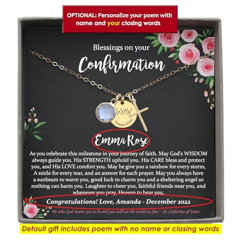 Be Wished Confirmation Gifts, Thoughtful Handmade Necklace with Meaningful Message, Ready to Give Jewelry - style: Custom Engraved Necklace