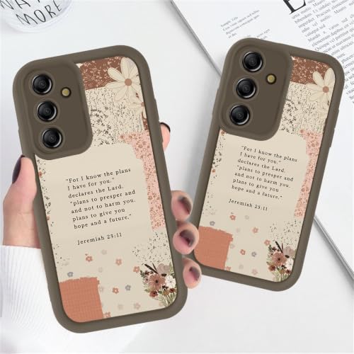 Christian Case for Samsung Galaxy S25, Aesthetic Bible Verse Flower Pattern Design Collage Phone Cover, TPU Shockproof Protective Shell for Samsung S25 6,2" - color: Flower