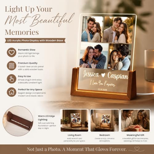Custom Picture Frames Anniversary Couple Gifts for Girlfriend Women Men - color: S5