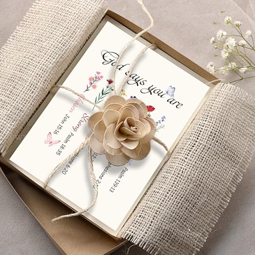 Christian Encouragement Card for Women Her, Inspirational Bible Verse Card with Floral, Christian Gift for Birthday, Graduation, Faith Milestones & Church Fellowship Occasions - color: Encouragement