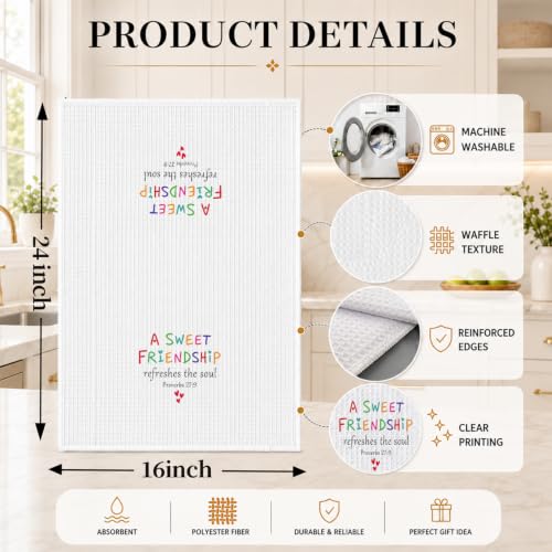 Christian Friendship Kitchen Hand Towels 16x24 Inch - color: Friendship