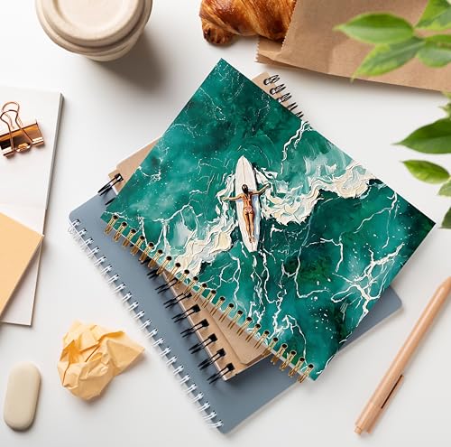 GDJIEGBC Coastal Beach Surf Notebook 5.5x8.3in - color: Color C