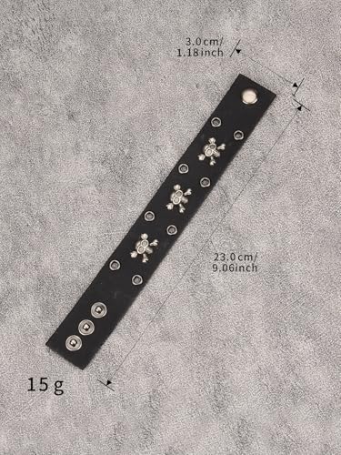 Jeilwiy Punk Rock Gothic Black Rivet Leather Spiked Necklace Collar Neckband Leather Choker Necklace for Women Mom Gifts Adjustable - color: HGB150-Black