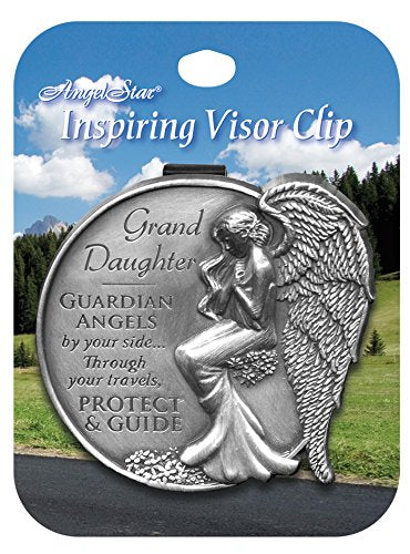 Angelstar 15686 Granddaughter Guardian Angel Visor Clip Accent, 2-1/2-Inch, Grey