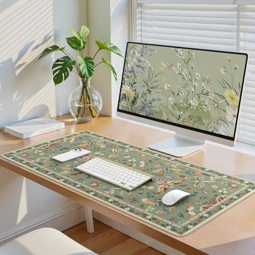 iCasso Green Large Mouse Pad, Desk Matt for Desktop - color: Insect-green