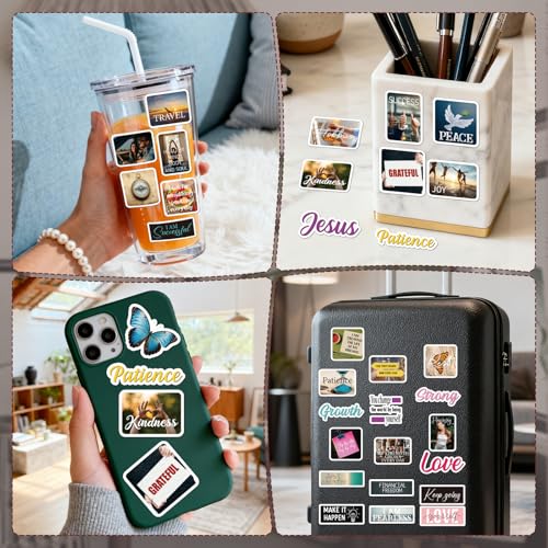 Motivational Stickers for Adults - 50 Pcs Positive Water Bottle Stickers for Vision Board, Inspirational Waterproof Scrapbook Sticker for Students Teachers, Vinyl Decals for Laptop Journal - style: Positive