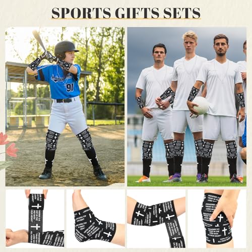 TrelaCo 4 Pack Cross Athletic Tape Socks Necklace Gift Box - color: Black, style: Bible