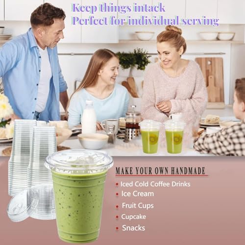 Artpreti 16 oz Clear Plastic Cups with Strawless Sip Lids, Disposable Plastic Coffee Cups with Lids, To Go Cups for Iced Coffee, Smoothies, Soda, or Any Cold Drinks, 25Sets - size: 16 oz - Strawless Sip Lid
